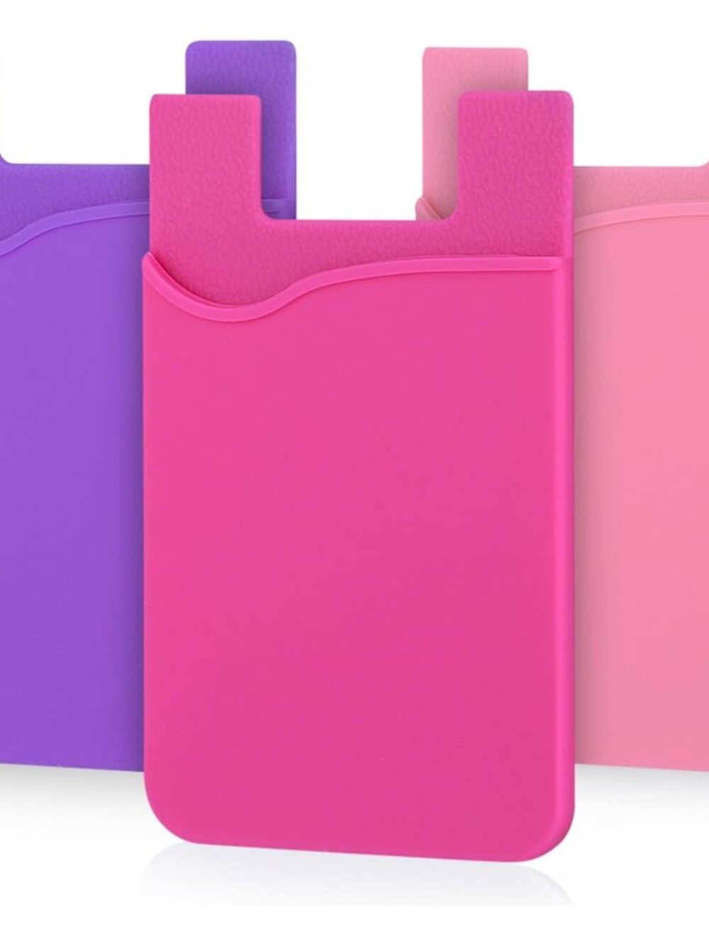 Cell Phone Card Holder for Back of Phone,Silicone Stick On Phone Wallet